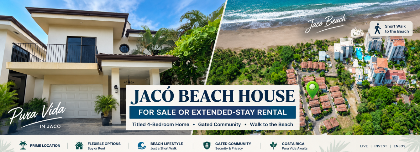 Jacó Beach House for Sale or Rent